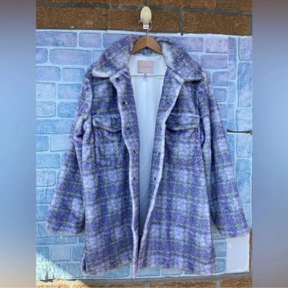 Hutch Anthropologie Donna super soft cozy fuzzy plush teddy shacket large - Picture 2 of 10